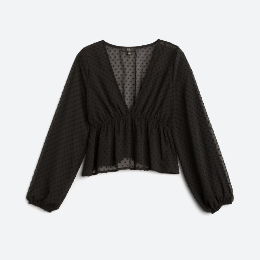 LULUS
Got The Love Swiss Dot Balloon Sleeve
Peplum Top